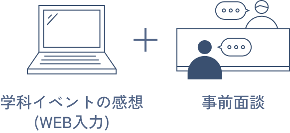 学科イベントの感想(WEB入力) + 事前面談