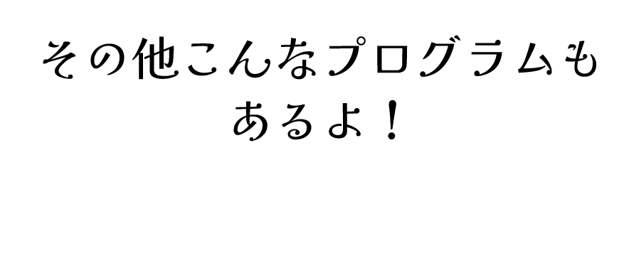 その他こんなプログラムもあるよ！